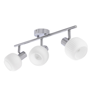 Lampa sufitowa ANDRUS srebrna 3x40W E14 elegancka klasyczna oprawa do salonu sypialni korytarza