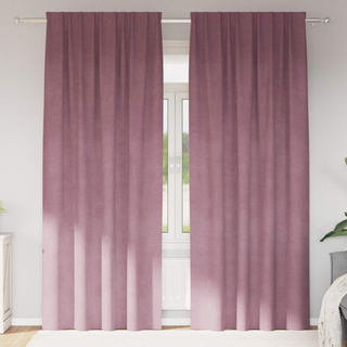 Zasłony zaciemniające 2 pcs Ciemny Róż 140 x 225 cm Aksamit