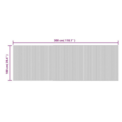 Dywan prostokątny, jasny naturalny, 100x300 cm, bambusowy vidaXL