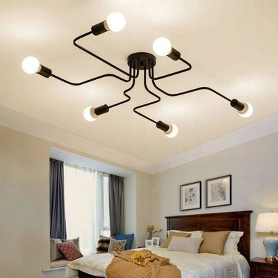 Lampa sufitowa żyrandol plafon pająk 6 ramion xloft