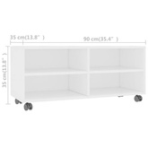 vidaXL Szafka pod TV, biała, 90x35x35 cm, materiał drewnopochodny