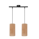 Aragona lampa wisząca 2x60 e27 abażur korkowy