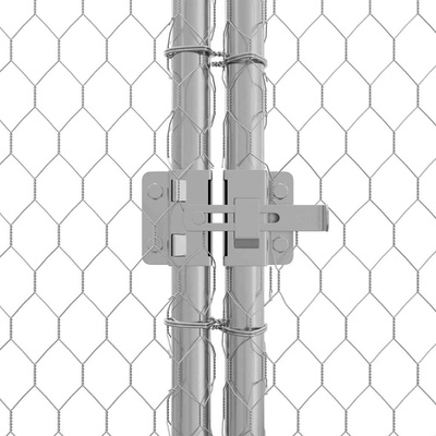 Klatka dla kur Srebrny 200 x 170 x 177 cm Stal Galwanizowana