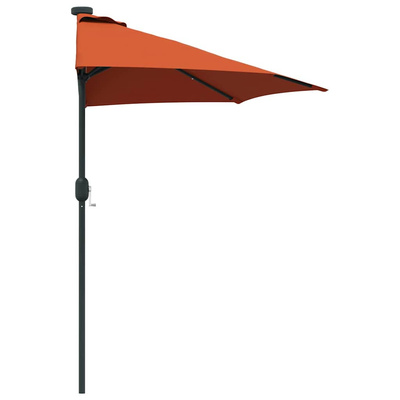 Parasolka ogrodowa terakota 294 x 150 x 224 cm Poliester i Stal