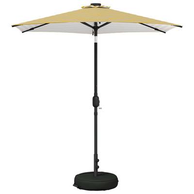 Parasol ogrodowy z oświetleniem LED i podstawą 230 x 230 cm