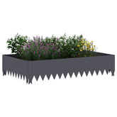 Krawężnik do trawnika 4 szt. 100 x 60 x 20 cm Stal antracytowy