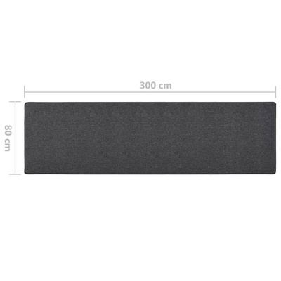 vidaXL Dywanik, antracytowy, 80x300 cm