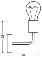 Kinkiet czarny metalowy pojedynczy bez klosza Spill Candellux 21-56528