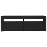 vidaXL Szafka pod TV z oświetleniem LED, czarna, 120x35x40 cm