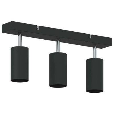 Reflektor sufitowy Z reflektorami Czarny 38 x 6 x 16 cm Metal
