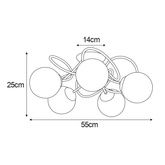 Lampa sufitowa K-5117 z serii RUBI