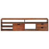 vidaXL Szafka pod TV, 140x30x35 cm, lite drewno akacjowe