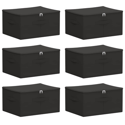 Skrzynia do przechowywania 6 pcs antracytowy 43 x 34 x 23 cm