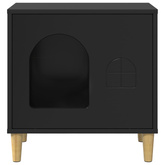 Koty Dom Czarny 51 x 30 x 52 cm Drewno inżynieryjne