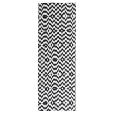 vidaXL Dywan zewnętrzny, czarny, 80 x 250 cm, PP wariant 4