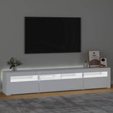 vidaXL Szafka pod TV z oświetleniem LED, biała, 210x35x40 cm