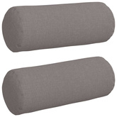 Poduszki Wałkowe 2 pcs Ciemnoszary ? 15 x 40 cm tkanina