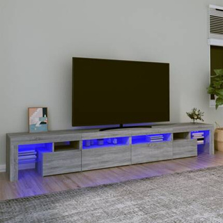 vidaXL Szafka pod TV z oświetleniem LED szary dąb sonoma 260x36,5x40cm