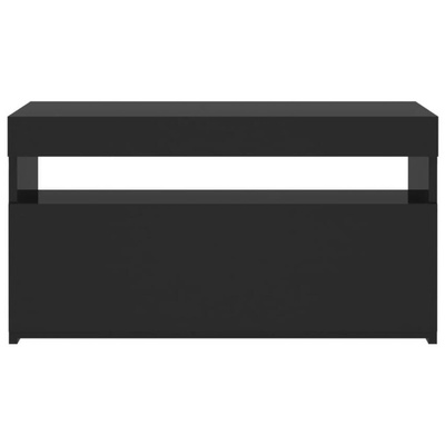 vidaXL Szafka pod TV z oświetleniem LED, czarna, 75x35x40 cm