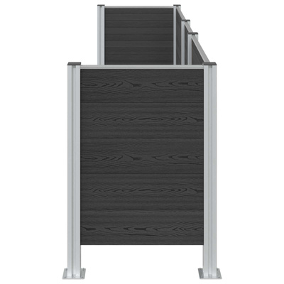 Ogrodzenie na Kosz na Śmieci Szary 315 x 85 x 115 cm