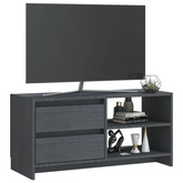 vidaXL Szafka pod TV, szara, 80x31x39 cm, drewno sosnowe