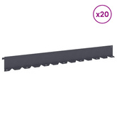Krawężnik do trawnika 20 szt. 102 x 10 x 4 cm Stal antracytowy