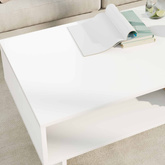 Stolik kawowy Biały 100 x 46 x 35 cm Drewno inżynieryjne