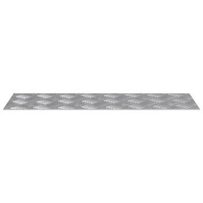 Stopień Prostokątny 2 pcs Srebrny 60 x 20 cm Aluminium