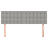 Zagłówki do łóżka, 2 szt., jasnoszare, 72x5x78/88 cm, tkanina