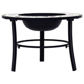 vidaXL Palenisko z mozaiką, zielone, 68 cm, ceramika