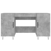 vidaXL Biurko, szarość betonu, 140x50x75 cm, materiał drewnopochodny