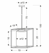 Lampa wisząca LURI 1x40W E27 czarna ze złotym kloszem, nowoczesna lampa sufitowa do salonu, kuchni lub jadalni, elegancki minimalizm