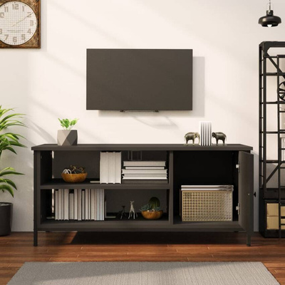 vidaXL Szafka pod TV, czarna, 100x40x45 cm, materiał drewnopochodny