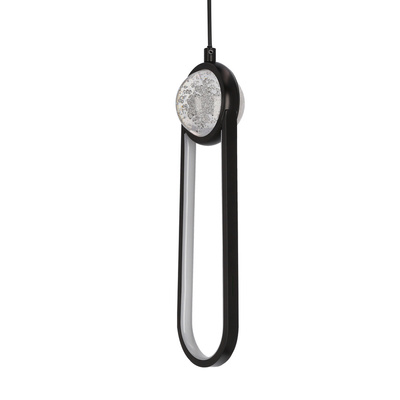 LACRIMA lampa wiszaca czarny 10cm 15W LED 3000K maskownica biała  31-35585