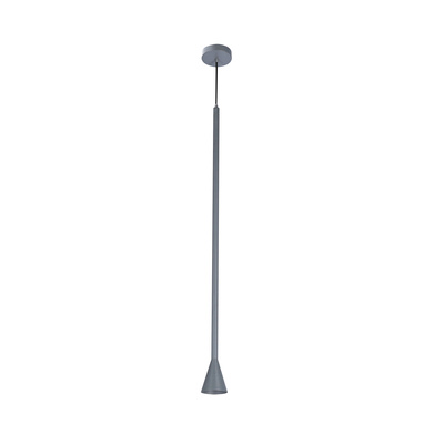 Lampa wisząca tuba Tucson szara pojedyncza GU10 metalowa