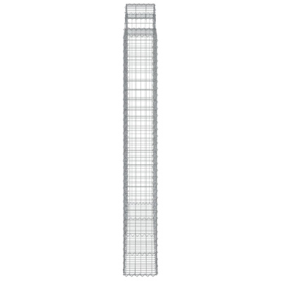 Kosze gabionowe, 5 szt, 200x30x220/240 cm, galwanizowane żelazo