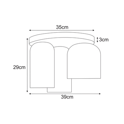 Lampa sufitowa K-5625 z serii CAPRI