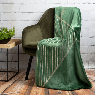 Koc Fla ciemnozielony 150x200