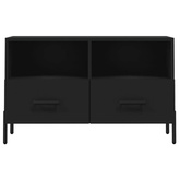 vidaXL Szafka pod TV, czarna, 80x36x50 cm, materiał drewnopochodny wariant 6