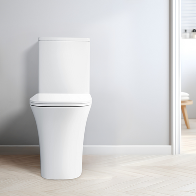 Kompakt wc, qfs, clarity kwadratowy, biały z deską wolnoopad. CE-86-001-I Invena