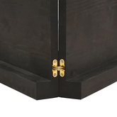 Blat ciemnobrązowy 140x40x(2-6) cm drewno z naturalną krawędzią