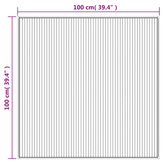 vidaXL Dywan kwadratowy, jasny naturalny, 100x100 cm, bambusowy