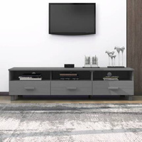 vidaXL Szafka pod TV HAMAR, ciemnoszara, 158x40x40 cm, drewno sosnowe