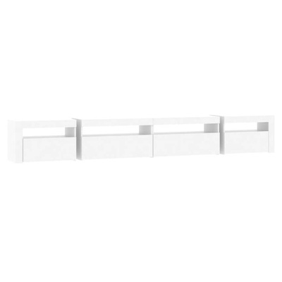vidaXL Szafka pod TV z oświetleniem LED, biała, 270x35x40 cm