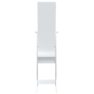 vidaXL Lustro stojące z LED, białe, 34x37x146 cm
