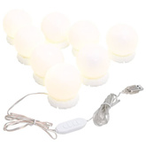 Lustro ścienne z lampkami LED, kwadratowe, szklane vidaXL