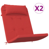 vidaXL Poduszki na krzesła Adirondack, 2 szt, czerwone, tkanina Oxford