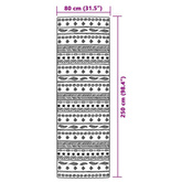 vidaXL Dywan zewnętrzny, szary, 80x250 cm, PP