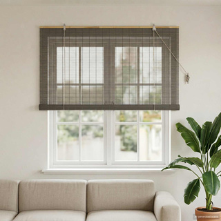Roleta Szary 140 x 160 cm Bambus
