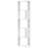 5-poziomowy regał narożny, biały, 50x50x179 cm